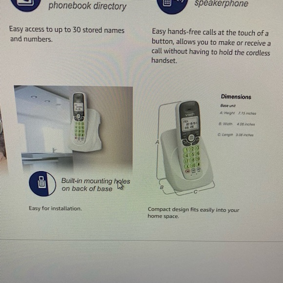 V-Tech Cordless Phone - Picture 5 of 5